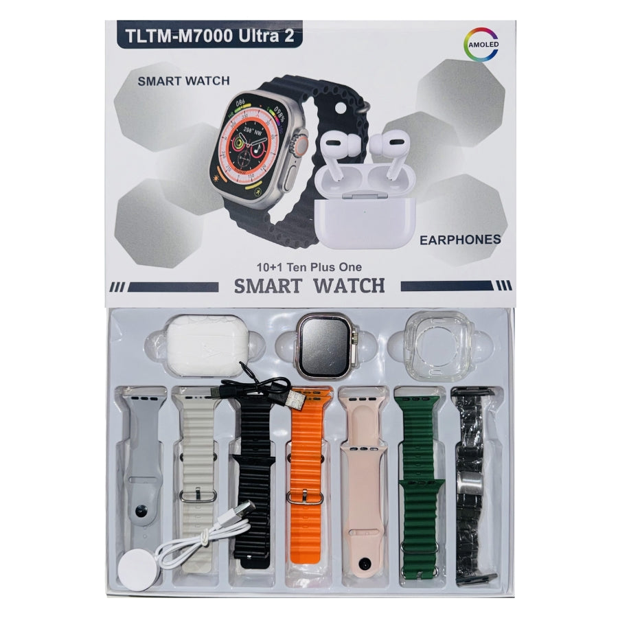 TLTM-M7000 Ultra 2 (10+1) Smartwatch with Earbuds